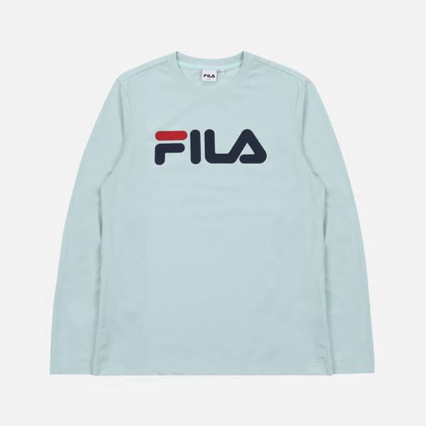 Fila Tričká Damske Tyrkysové - Linear Logo L/S Vypredaj - Slovakia 75419-QLIB